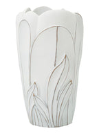 Vaso decorativo in resina bianca, Ø29x48 cm – Gardy