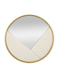 Specchio da parete in metallo bianco, Ø80x3 cm – Sharon