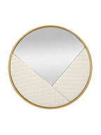 Specchio da parete in metallo bianco, Ø80x3 cm – Sharon