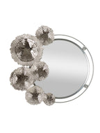 Specchio da parete in metallo argento, 85x7x80,6 cm – Kandi