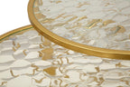 Tavolinetti Noah Gold set 4 Pz, Ø70x45-47x54,5-36x50-28x45 cm – dettaglio 4
