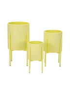 Portavaso da terra in metallo giallo, Ø36x56,5-30x48,5-24x37,5 cm – Iris