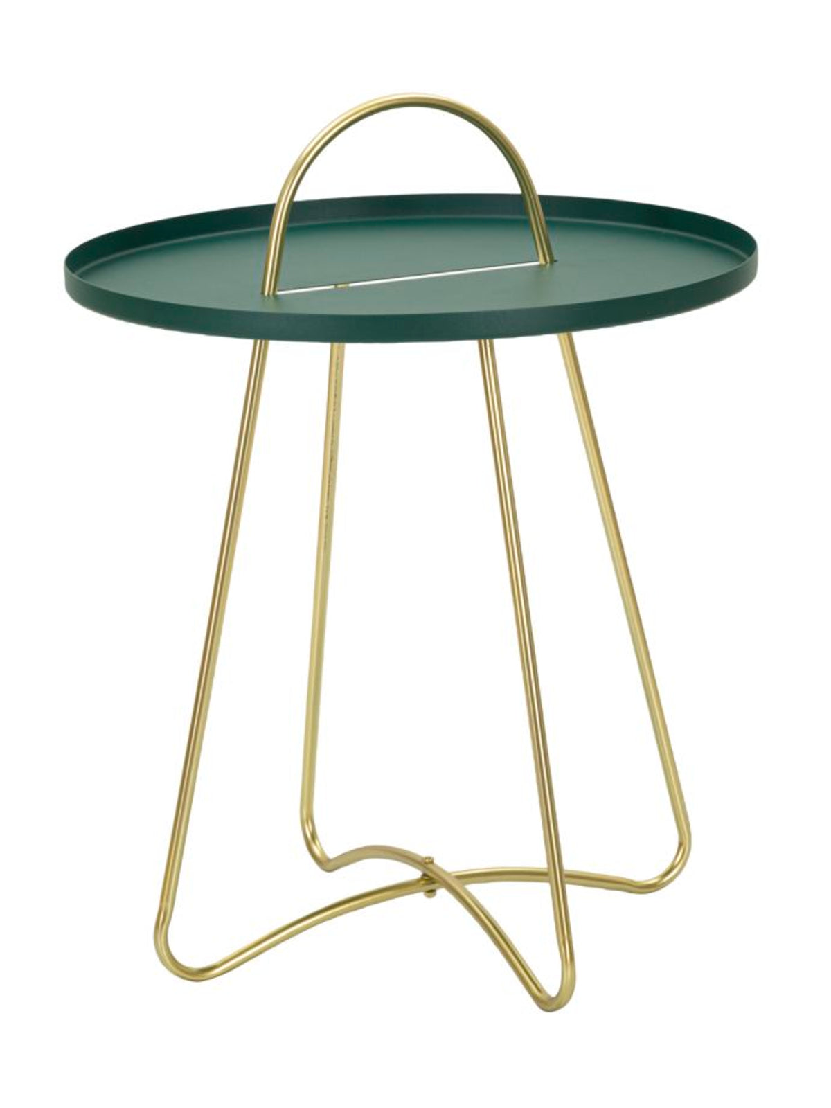 Tavolino da salotto in metallo verde, Ø45x59 cm – Grent