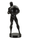 Scultura decorativa in resina nera, 18,5x20,5x43,5 cm – Statuetta Atlas