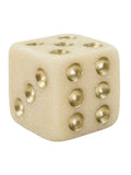 Scultura decorativa in resina bianca, 8x8x8 cm – Dado Quarzy