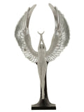 Scultura decorativa in resina argento, 26x9x48 cm – Statuetta Sparky