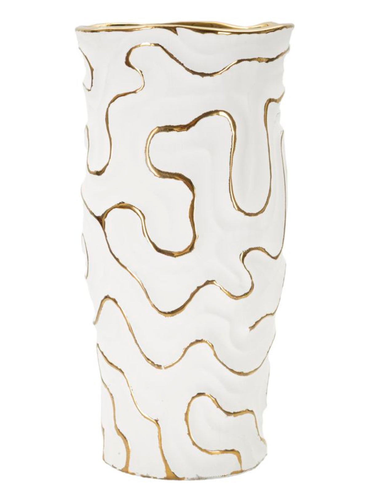 Vaso decorativo in ceramica bianca, Ø16x32,5 cm – Adore