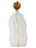 Vaso decorativo in ceramica bianca, 16x8x40 cm – Uma