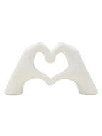 Scultura decorativa in resina bianca, 25x7,5x13,5 cm – Lover
