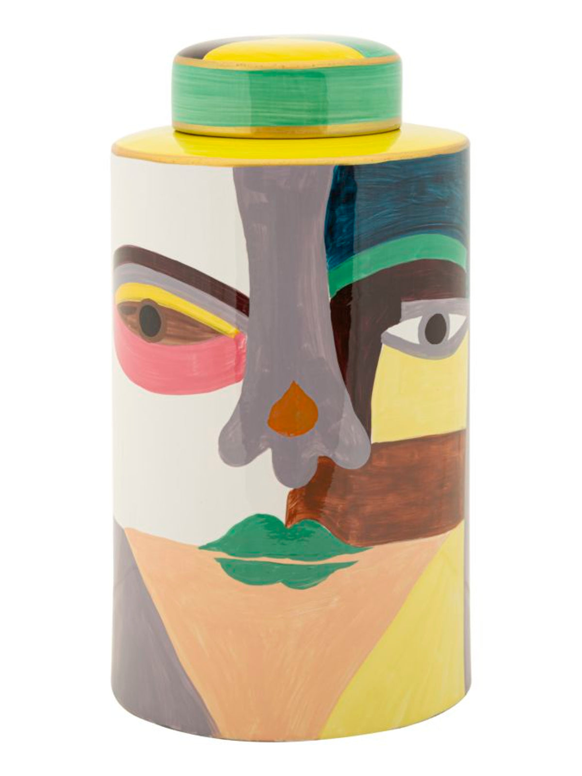 Vaso decorativo in ceramica multicolore, Ø19x33 cm – Piccassy Color Top