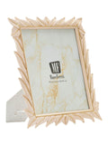 Cornice portafoto in resina crema, 27x2x32,3 cm – Leaffy