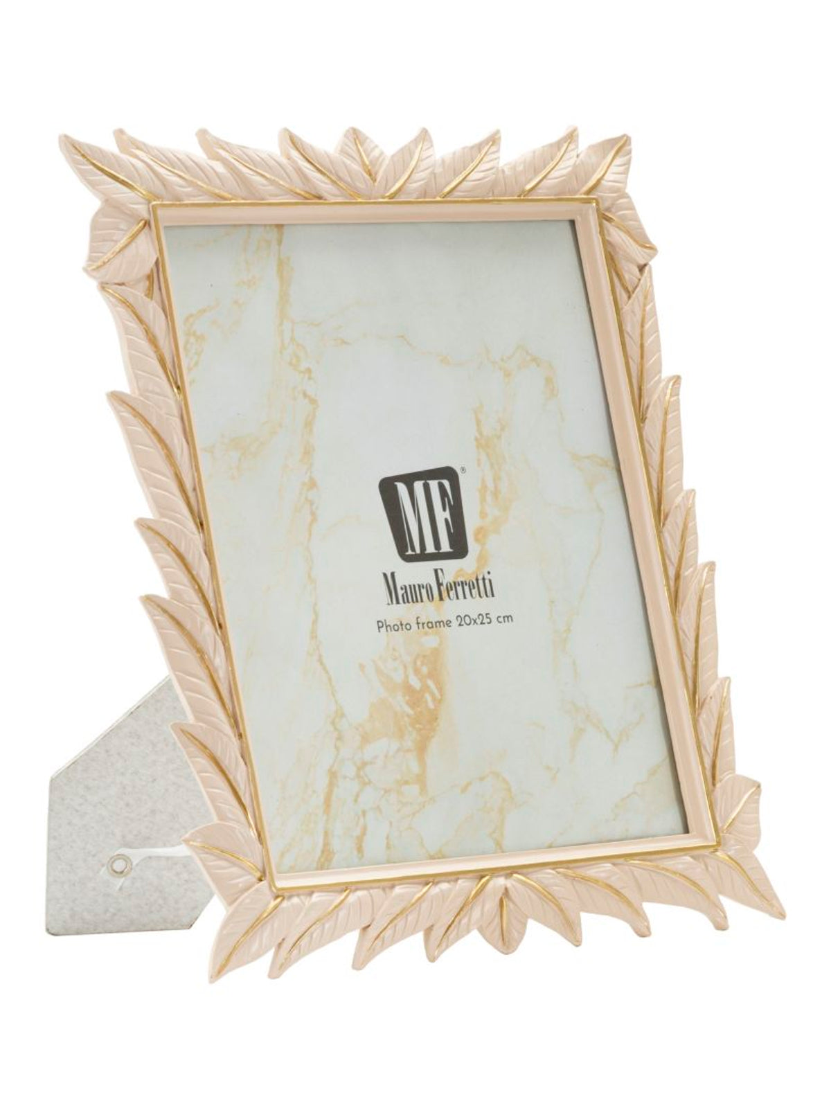 Cornice portafoto in resina crema, 27x2x32,3 cm – Leaffy