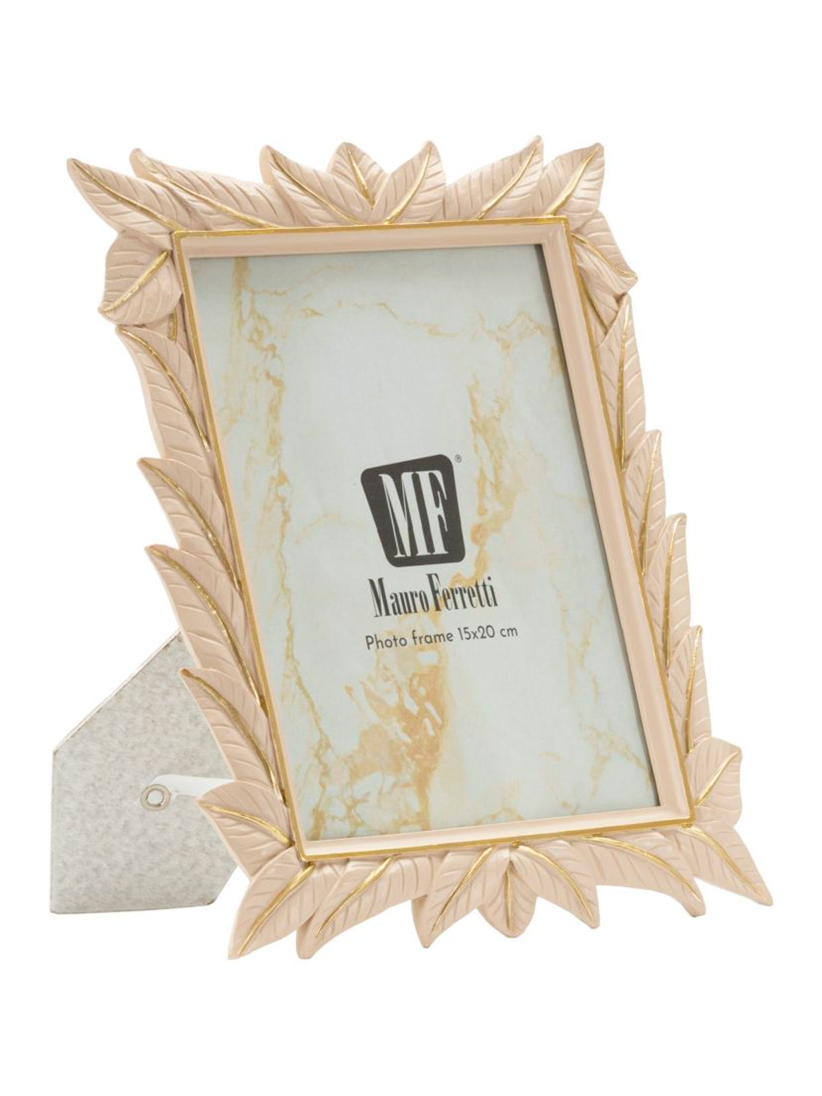 Cornice portafoto in resina crema, 21,2x1,7x26,8 cm – Leaffy