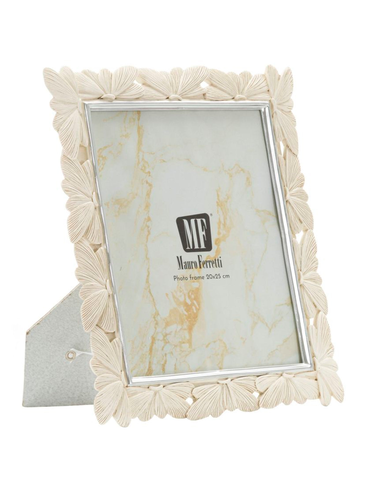 Cornice portafoto in resina crema, 28x2x33,3 cm – Butterfly