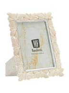 Cornice portafoto in resina crema, 23x27,7x2 cm – "cornice Butterfly