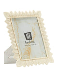 Cornice portafoto in resina crema, 21,3x1,7x26,5 cm – Leaf