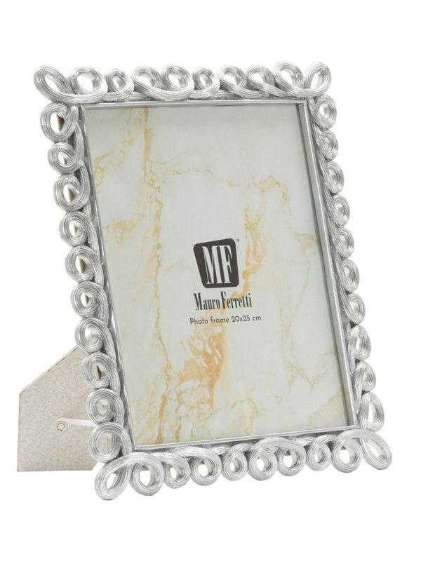 Cornice portafoto in resina argento, 26x2,2x31,3 cm – Hollow