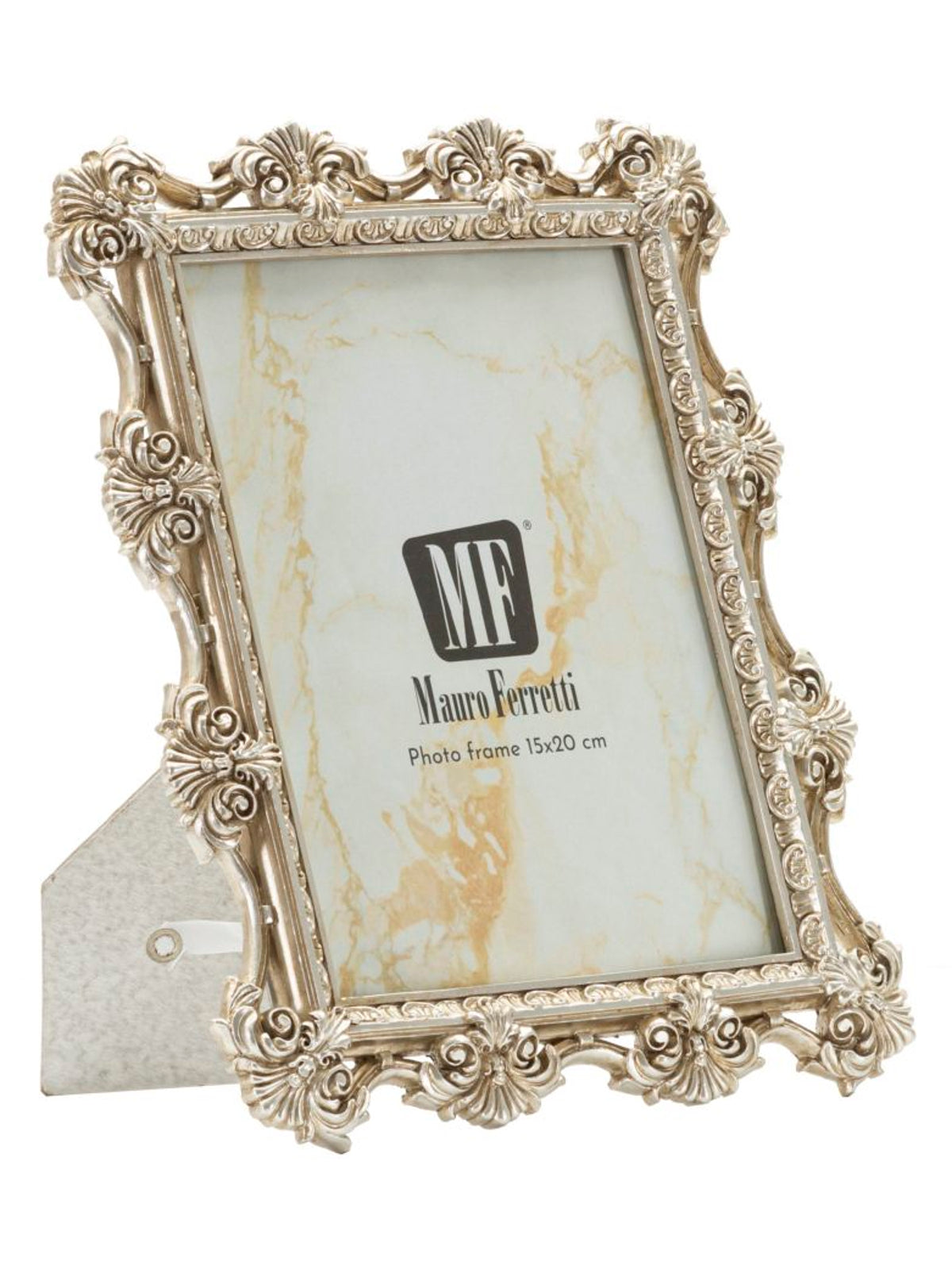 Cornice portafoto in resina argento, 21,5x2x26,8 cm – Florence