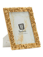 Cornice portafoto in resina oro, 19,8x2x25 cm – Poppy