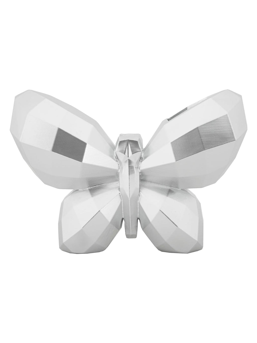 Vaso decorativo in resina argento, 22,5x8x15 cm – Butterfly Silver