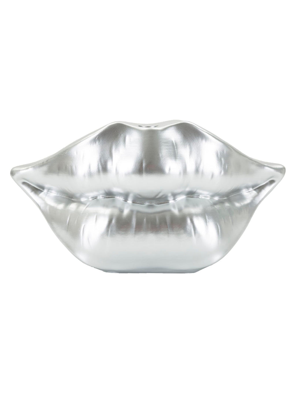 Vaso decorativo in resina argento, 23x8x12 cm – Mouth Lip Silver