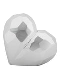 Vaso decorativo in resina argento, 19x9x18 cm – Heart Silver