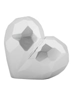 Vaso decorativo in resina argento, 19x9x18 cm – Heart Silver