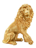 Scultura decorativa in resina oro – Leone Shant 45x29x55