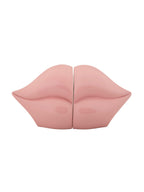 Fermalibri in resina rosa, 27x9x13 cm – Bocca