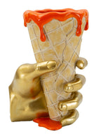 Scultura decorativa in resina multicolore, 18x16x26 cm – Cono Portafiori
