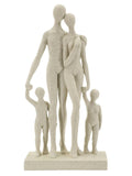 Scultura decorativa in resina crema, 16x8x30,5 cm – Statuetta Family Stons