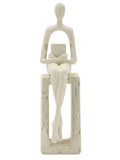 Scultura decorativa in resina crema, 8,5x6,5x24 cm – Statuetta Single Stons