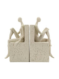 Fermalibri in resina crema, 24x10x20,5 cm – Stons