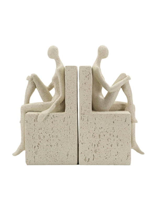Fermalibri in resina crema, 24x10x20,5 cm – Stons