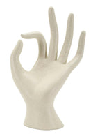 Scultura decorativa in resina crema, 14x10x24 cm – Ok Stons