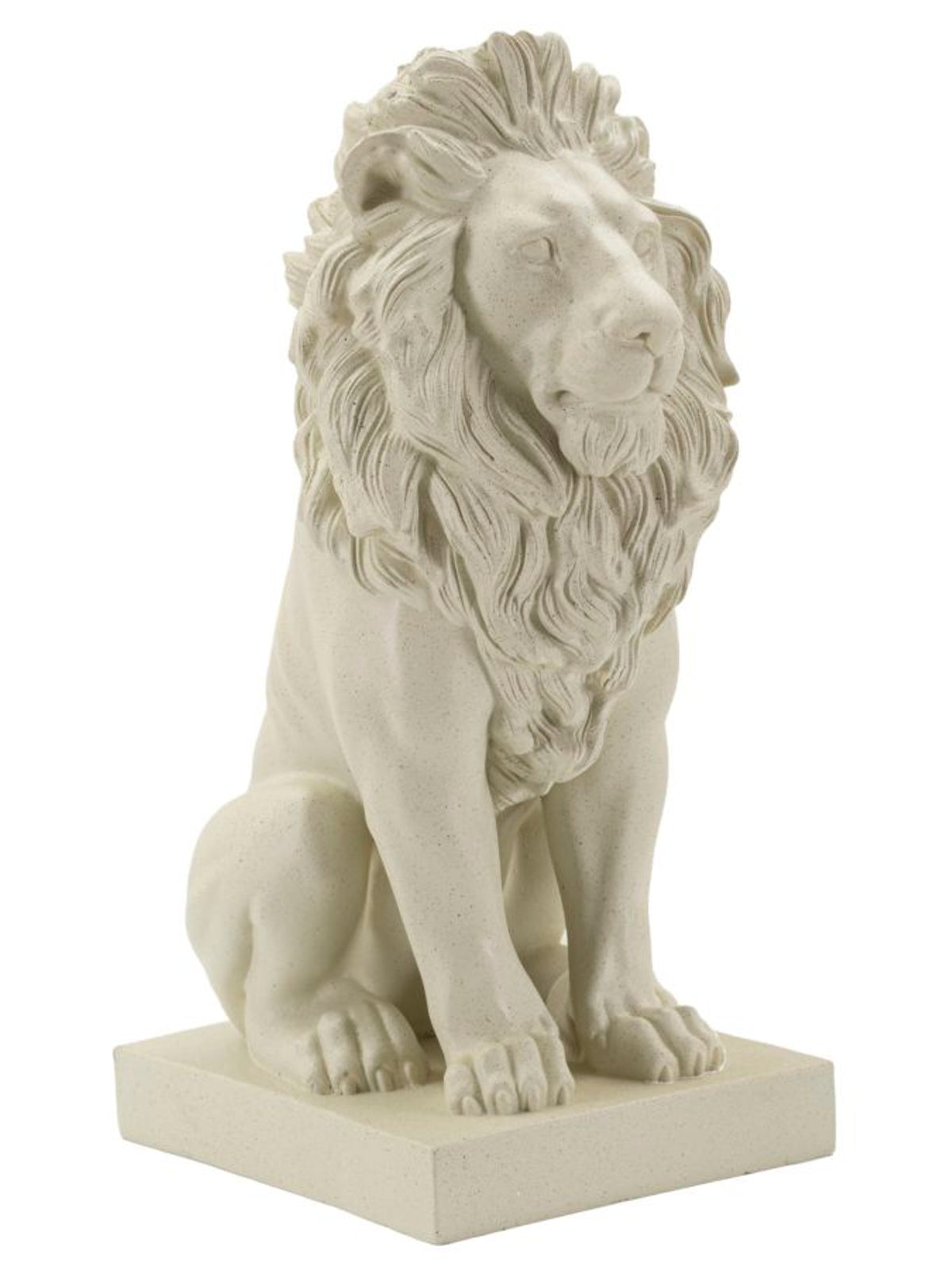Scultura decorativa in resina crema, 17,5x25x40 cm – Leone Stons