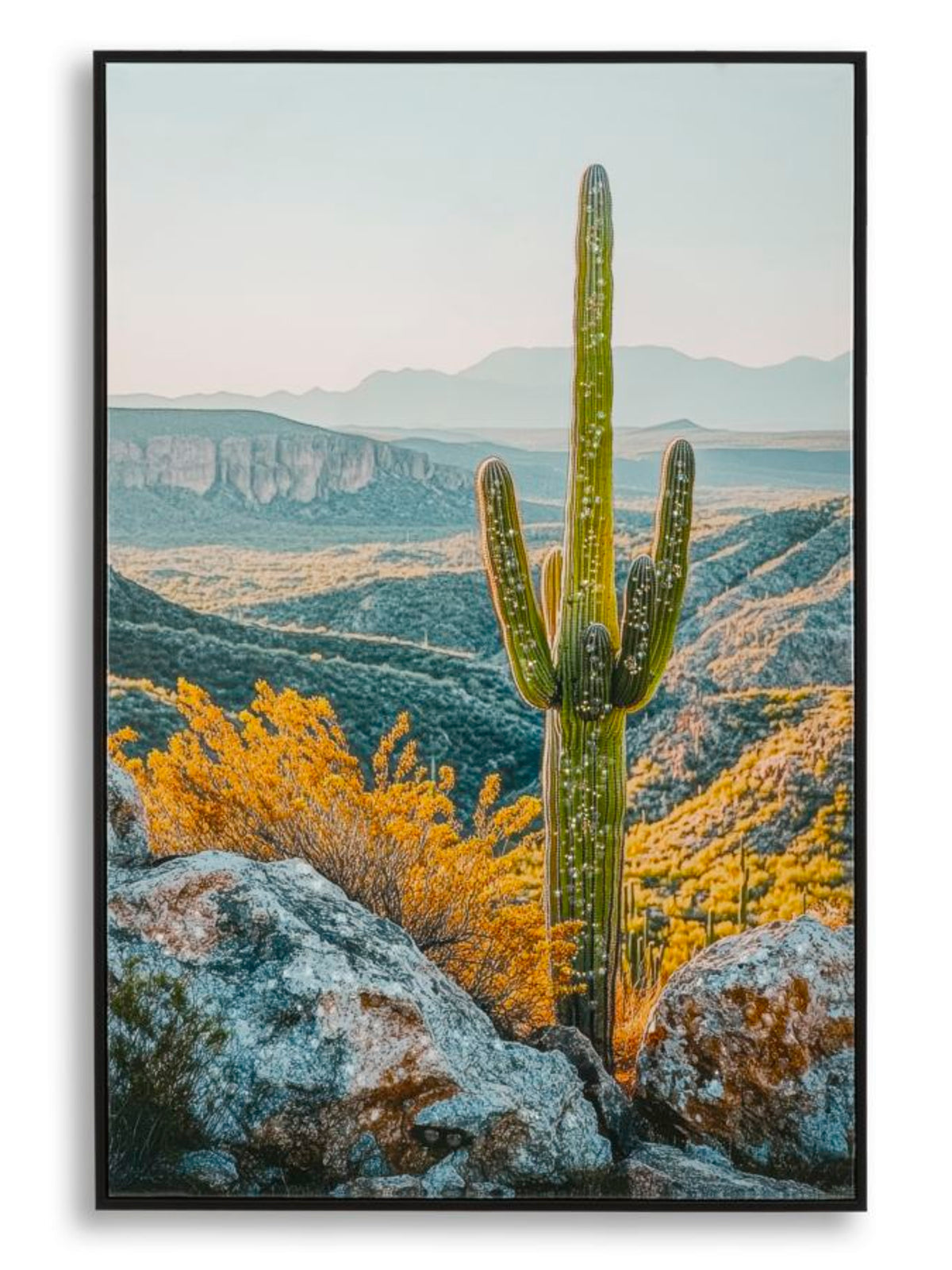 Quadro decorativo in legno multicolore, 60x4x90 cm – Stampa su tela