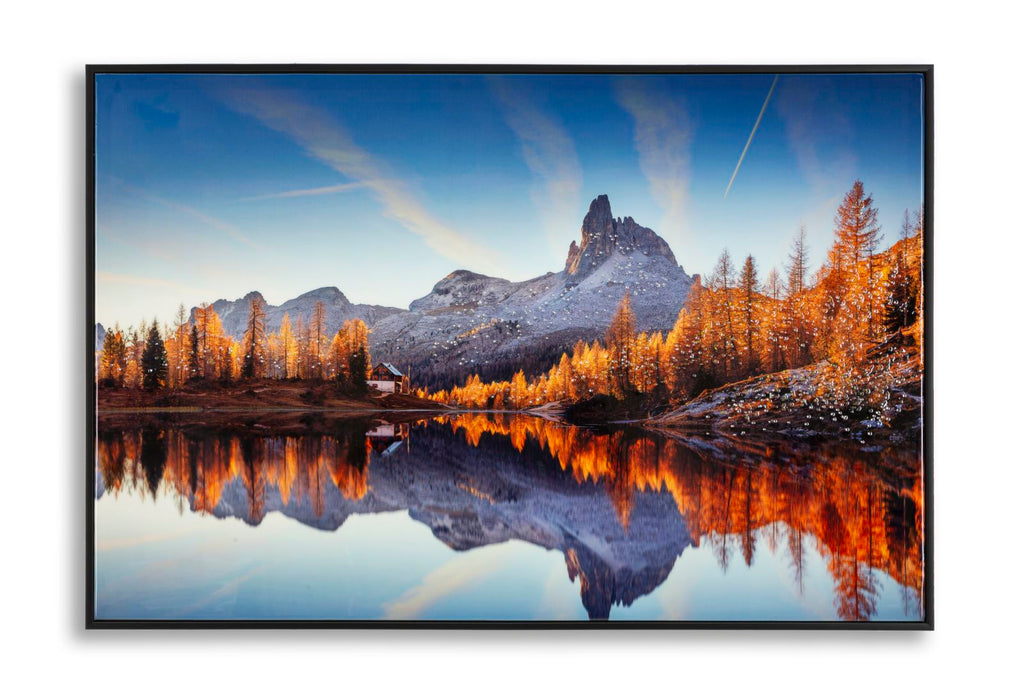 Stampa su tela Laccata con cornice Lake, 90x4x60 cm