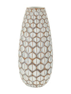 Vaso decorativo in resina bianca, Ø20x45,5 cm – Tibet, CM