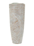 Vaso decorativo in resina bianca, Ø18x45 cm – Woody