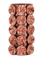 Vaso decorativo in metallo rosso, 12,5x12,5x24 cm – Drop