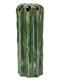 Vaso decorativo in ceramica verde, Ø12x31,5 cm – Cactus Tall
