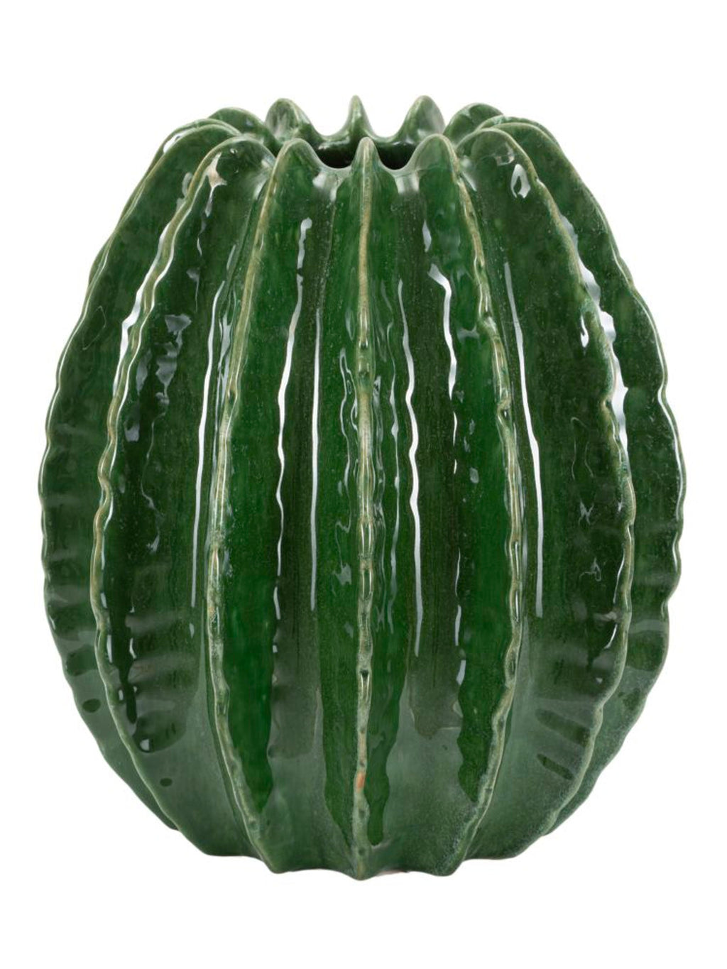 Vaso decorativo in ceramica verde, Ø28x31 cm – Cactus Ball
