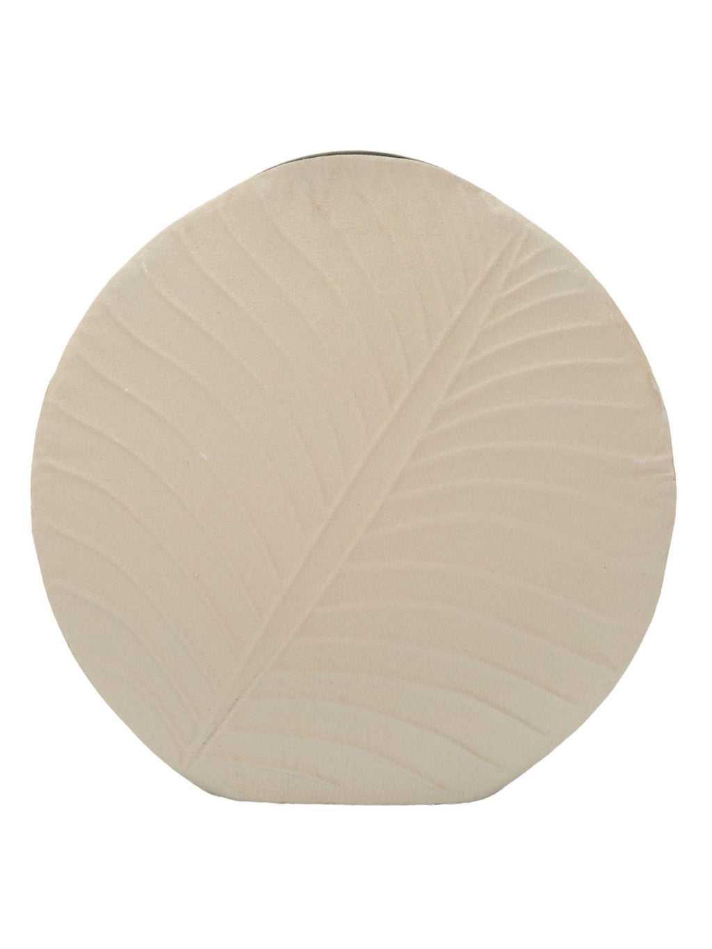 Vaso decorativo in metallo crema, Ø41,5x14 cm – Dune Round
