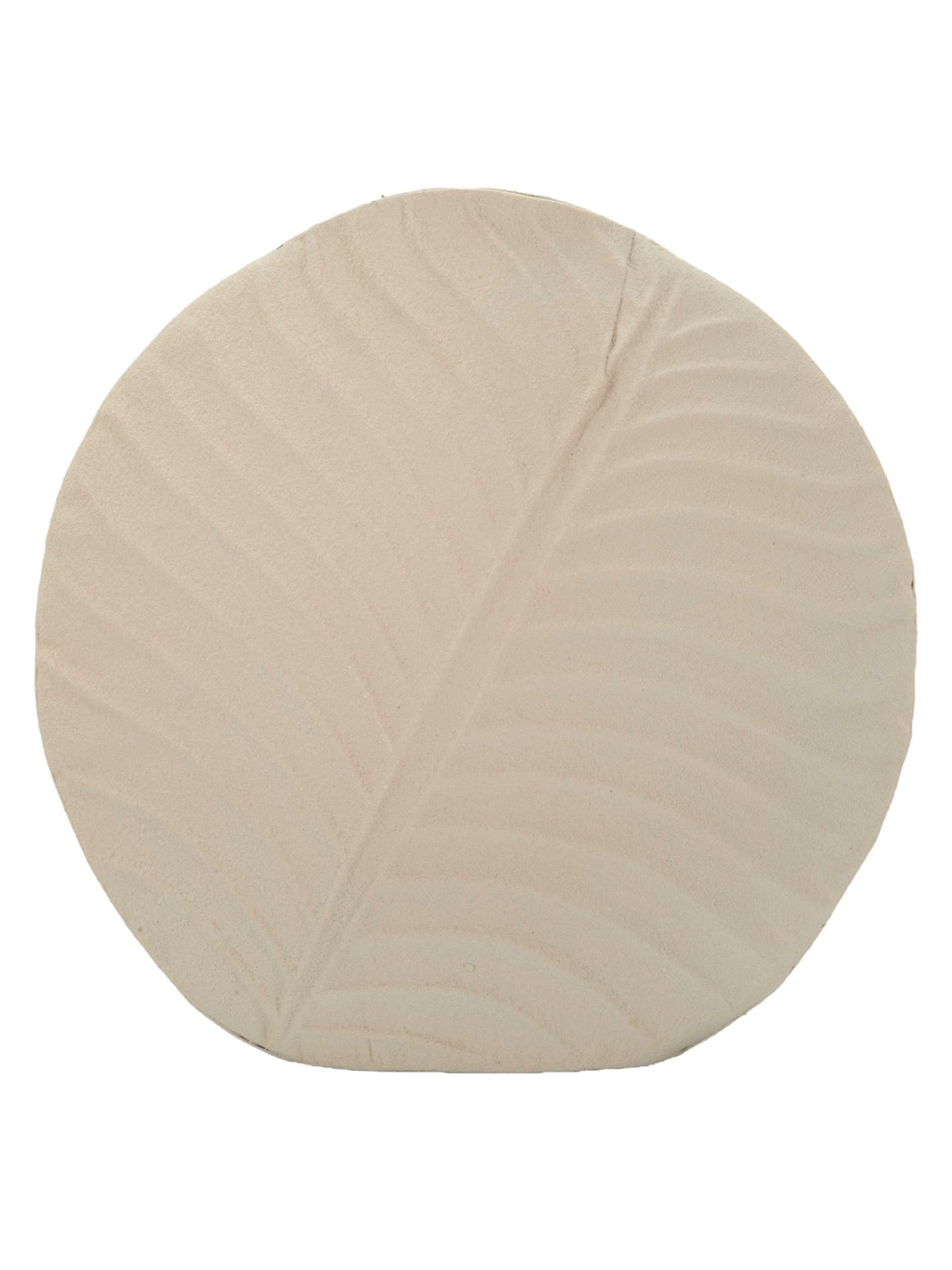 Vaso decorativo in metallo crema, Ø32,5x13 cm – Dune Round