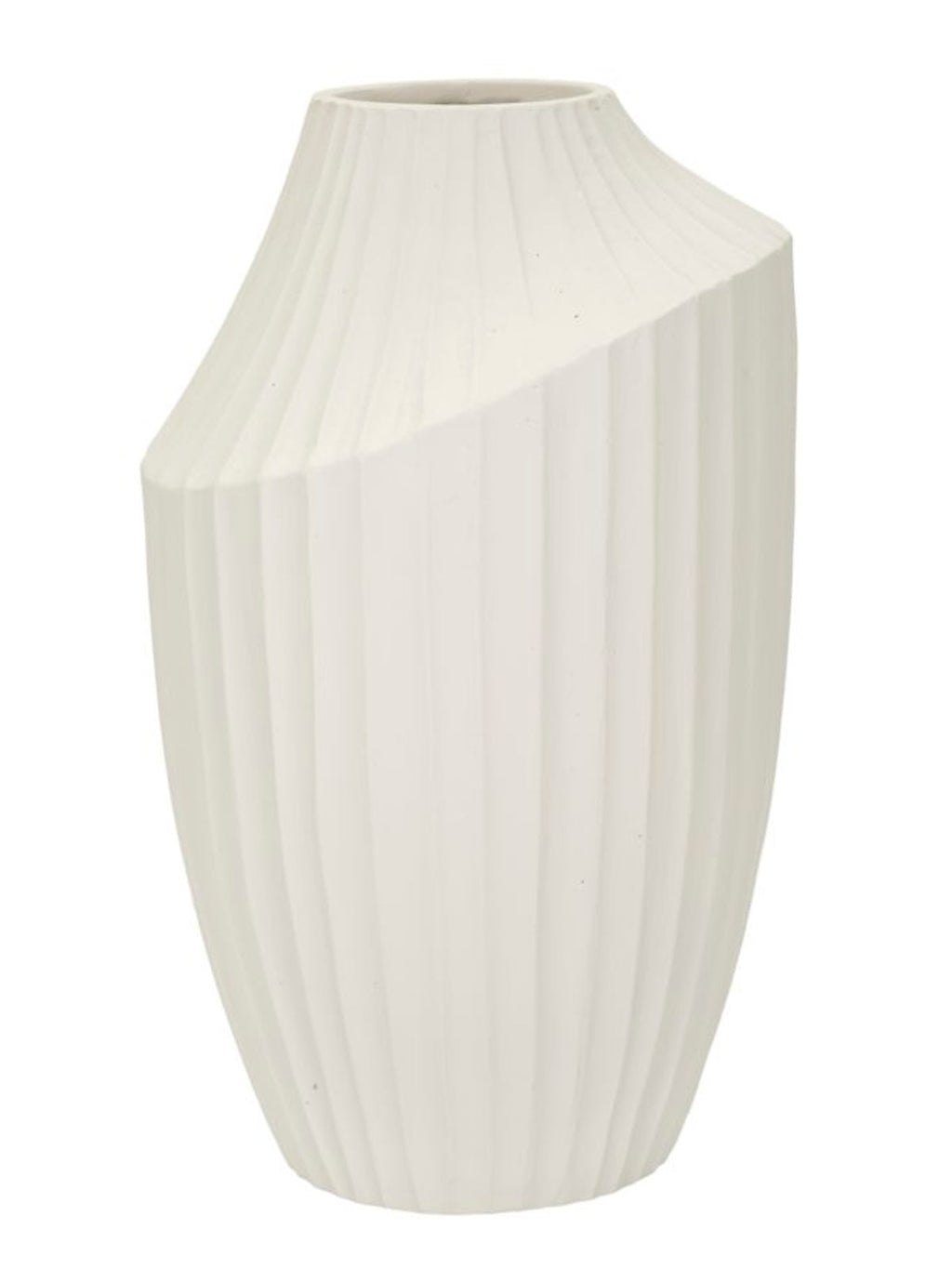 Vaso decorativo in magnesite crema, Ø22,5x38 cm – Ice