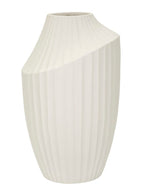 Vaso decorativo in magnesite crema, Ø22,5x38 cm – Ice