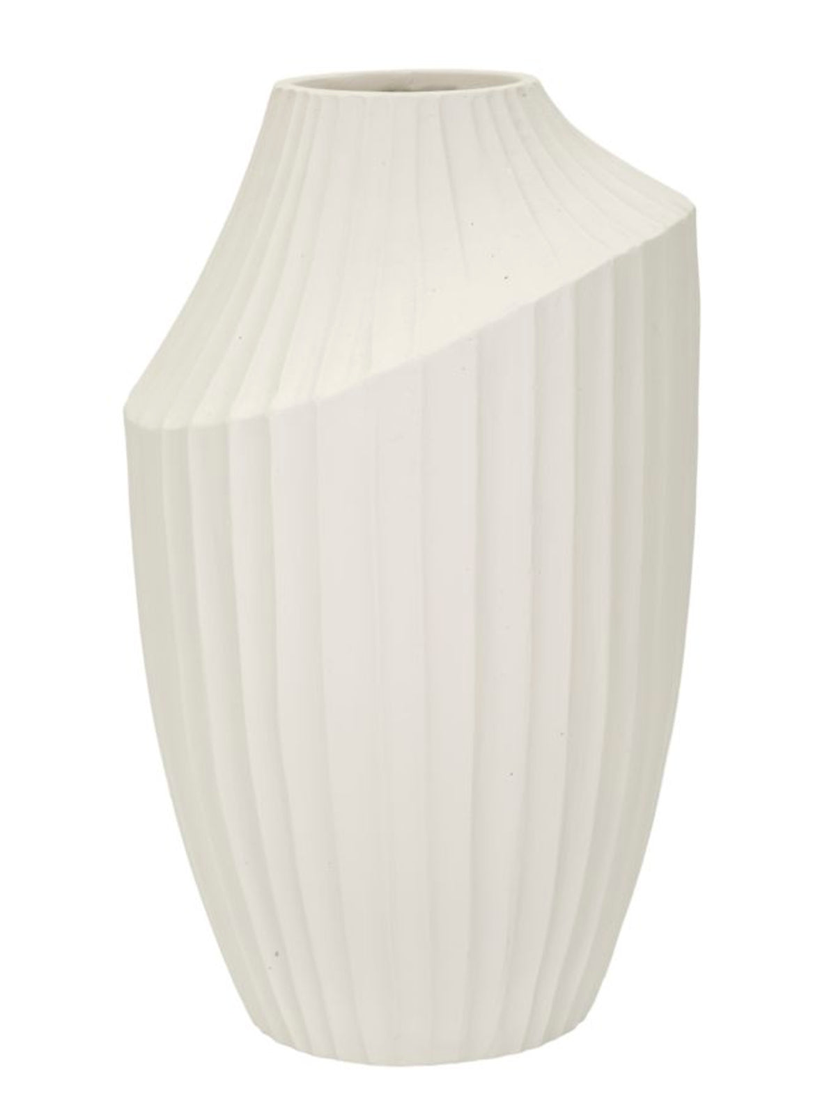 Vaso decorativo in magnesite crema, Ø22,5x38 cm – Ice