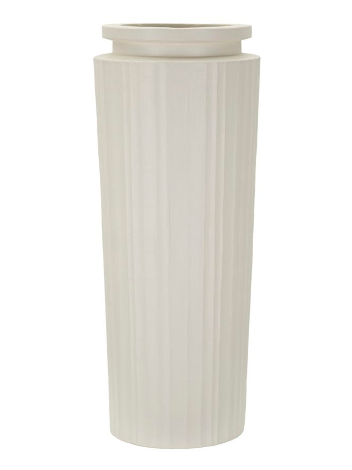 Vaso da terra in magnesite crema, Ø32x80 cm – High