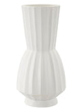 Vaso decorativo in magnesite bianca, Ø25x50 cm – Glint